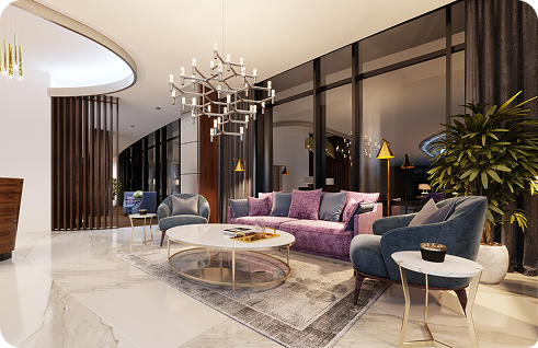 Luxury living room interior